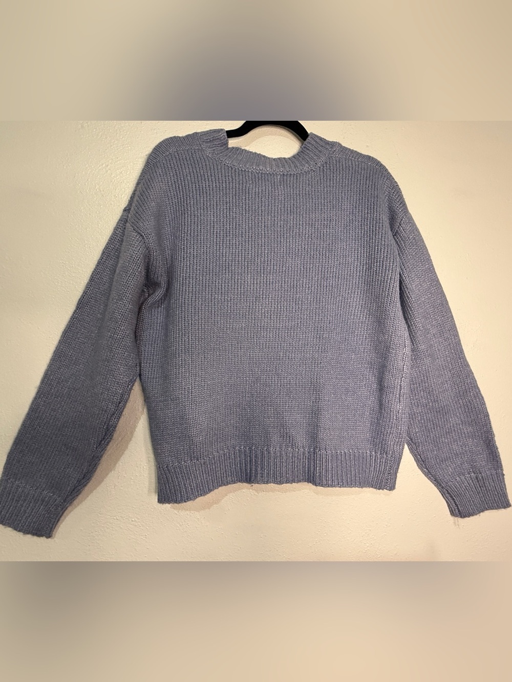 Olive + Oak Cozy V-Neck Button Cardigan Sweater - Heather Blue. Sz M. NWT. - Picture 6 of 10